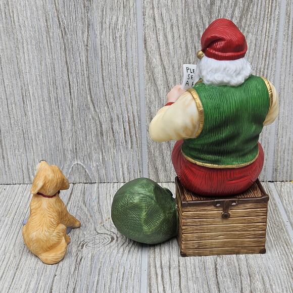 Vintage Lenox 1998 Santa Figurine Dog Limited Edition Porcelain Christmas Decor - Picture 5 of 10